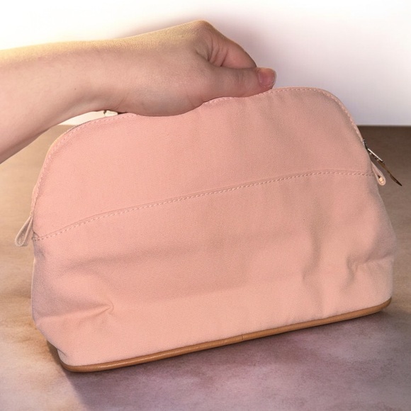 Hermes Pink Makeup Toiletry Bag / Pouch - Picture 3 of 7